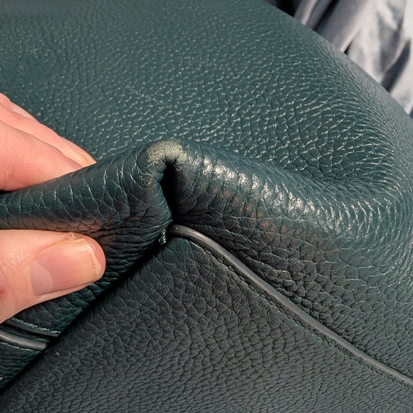 Kate Spade New York Zippy Shoulder Bag Pebbled Leather Purse Peacock (EUC) - Picture 8 of 15